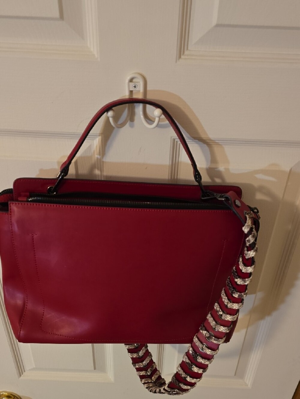 Vittoria Napoli Martine Bag – Cherry Red Leather (Excellent/Like-New Condition) - Picture 6 of 12